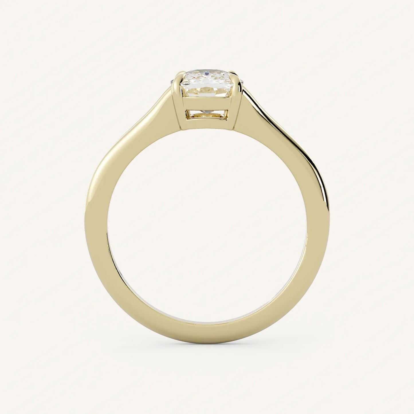 1 CT - 2 CT Oval Cut Lab grown Diamond Split Shank Solitaire Engagement Ring