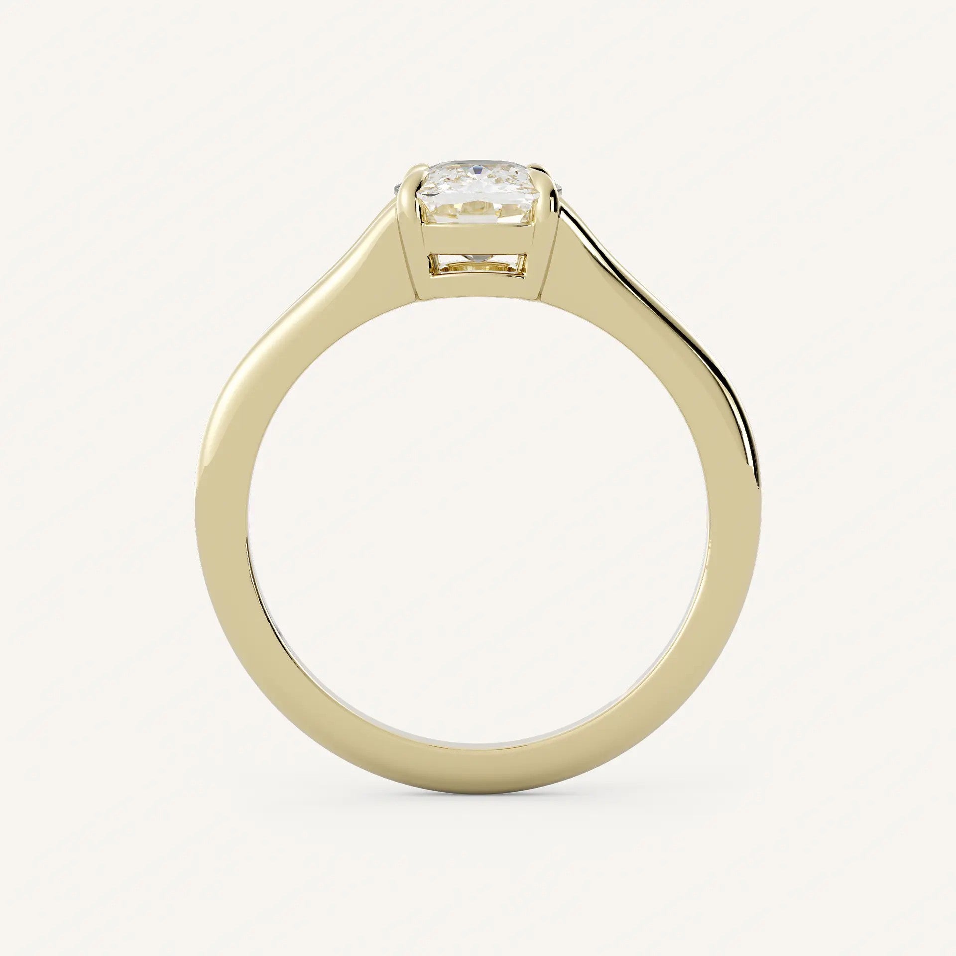 1 CT - 2 CT Oval Cut Lab grown Diamond Split Shank Solitaire Engagement Ring
