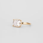 3 CT - 4 CT Elongated Cushion Cut Lab grown Diamond Solitaire Engagement Ring