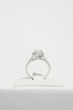 2.5 CT - 3.5 CT Marquise Cut Halo & Pave Moissanite Engagement Ring