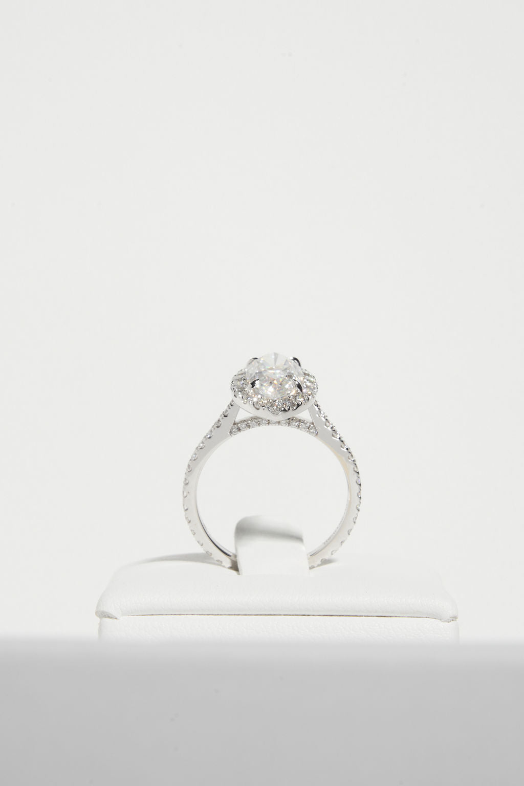 2.5 CT - 3.5 CT Marquise Cut Halo & Pave Moissanite Engagement Ring