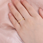 0.65 TCW Round Moissanite Flower Inspired Cluster Wedding Band