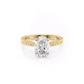 1.5 CT - 2.5 CT Oval Cut Hidden Halo Vintage Moissanite Engagement Ring