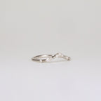 0.12 TCW Round & Pear CVD Diamond Curved Scattered Wedding Band