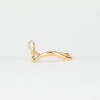 0.14 TCW Round CVD Diamond Contours Pave Wedding Band