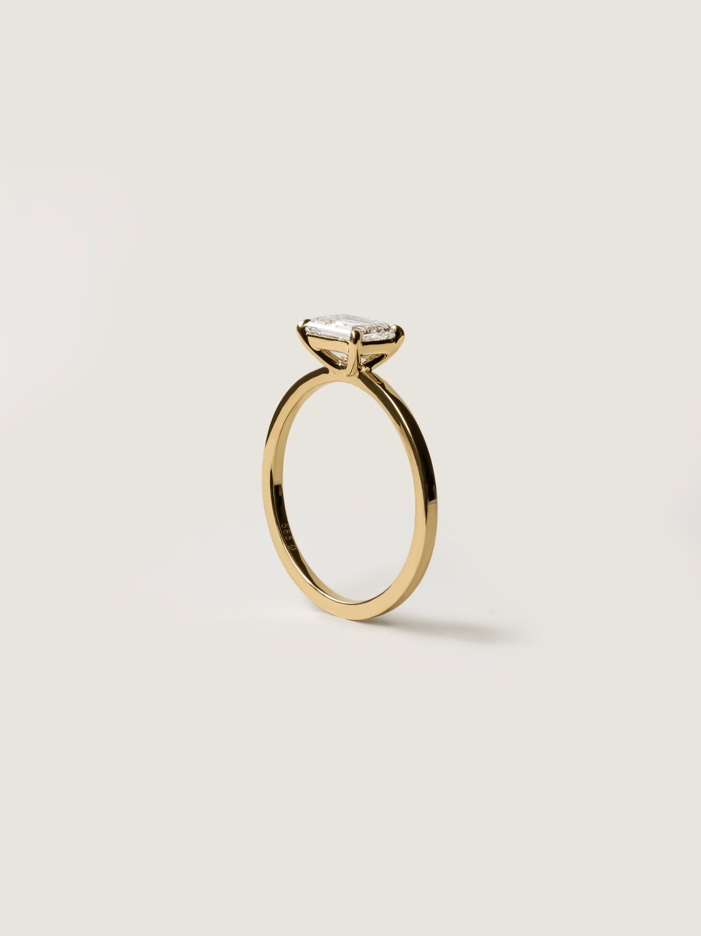 1 CT - 3 CT East-West Radiant Cut Lab grown Diamond Solitaire Engagement Ring