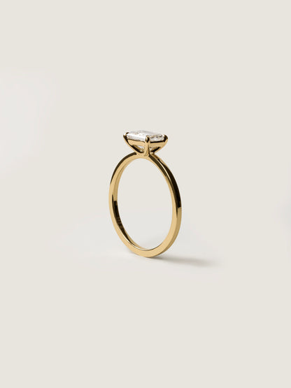 1 CT - 3 CT East-West Radiant Cut Lab grown Diamond Solitaire Engagement Ring