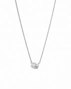 1.33 CT Pear Cut Moissanite Diamond Sideways Solitaire Pendant Necklace