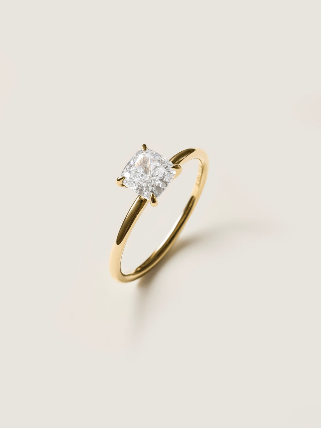1 CT - 3 CT Cushion Cut Lab grown Diamond Solitaire Engagement Ring