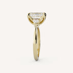 1.82 CT - 2.82 CT Emerald Cut Lab grown Diamond Three Stone Engagement Ring
