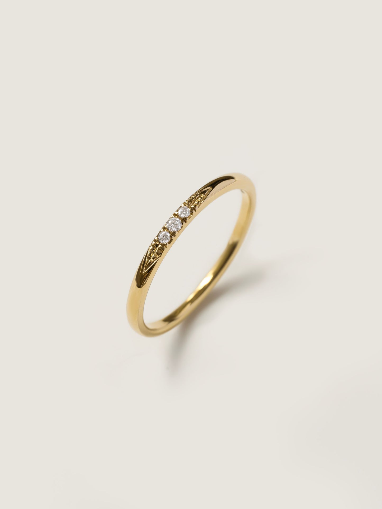 0.2 TCW Round CVD Diamond Dainty Wedding Band