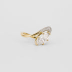2.03 CT - 4.03 CT Marquise Cut Lab grown Diamond Unique Engagement Ring