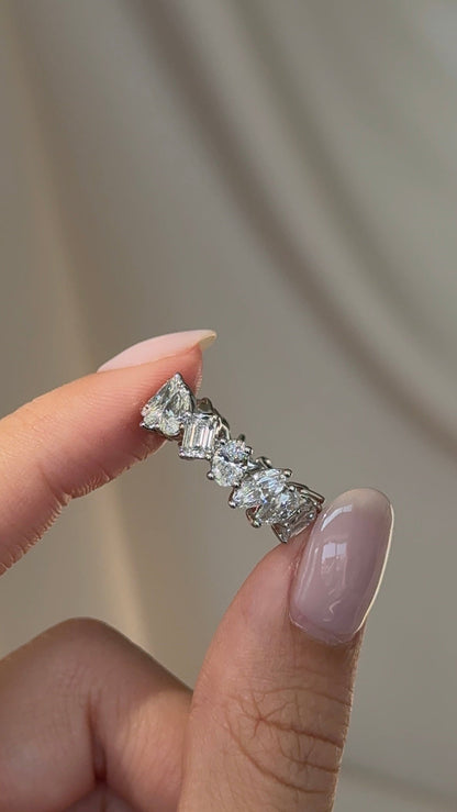 Mix Fancy CVD Diamond Full Eternity Wedding Band