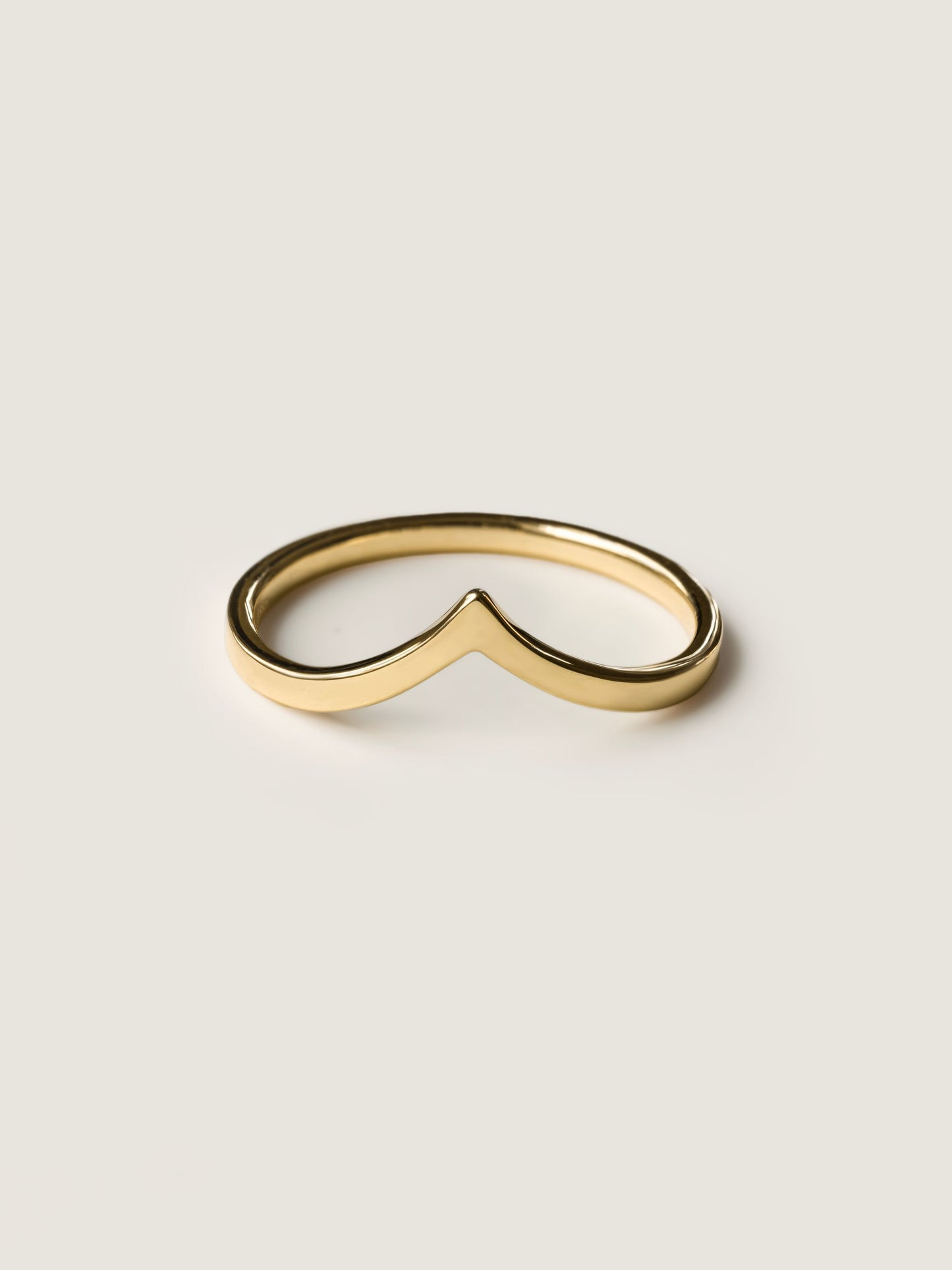 Chevron Plain Wedding Band