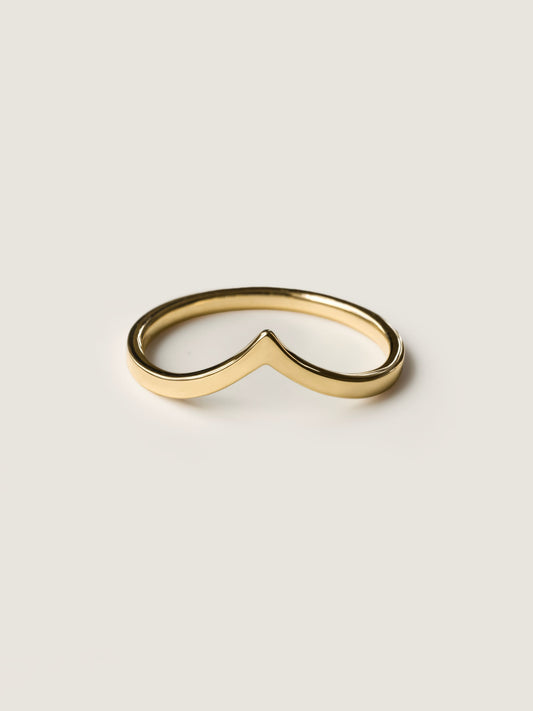 Chevron Plain Wedding Band