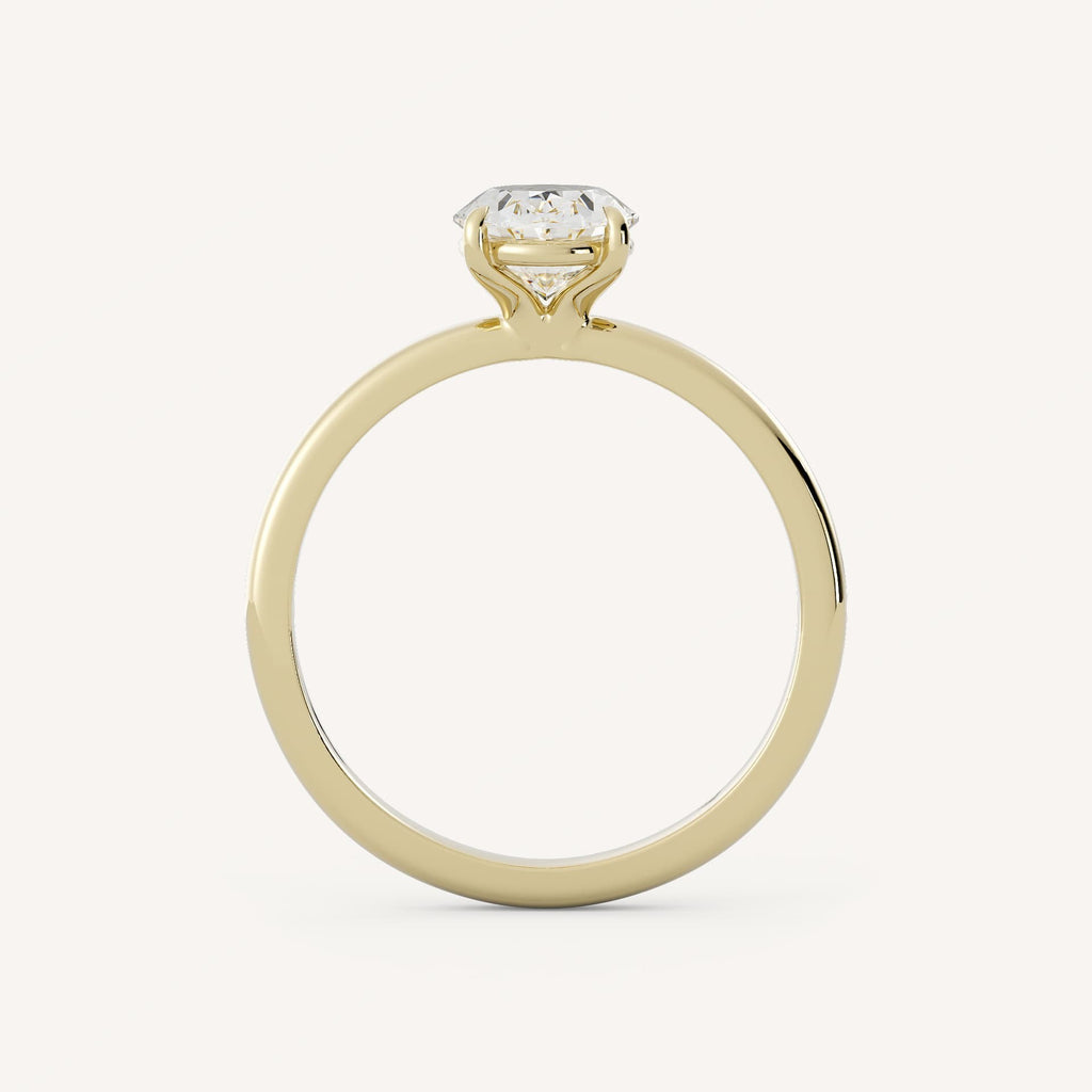 1.75 CT - 2.75 CT Oval Cut Lab grown Diamond Solitaire Engagement Ring
