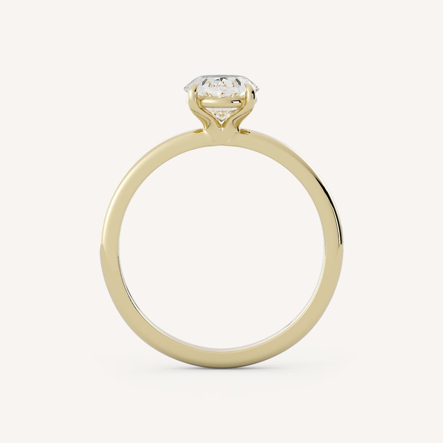 1.75 CT - 2.75 CT Oval Cut Lab grown Diamond Solitaire Engagement Ring