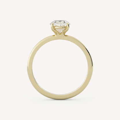 1.75 CT - 2.75 CT Oval Cut Lab grown Diamond Solitaire Engagement Ring