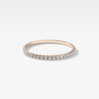 0.17 TCW Round CVD Diamond Petite French Pave Wedding Band