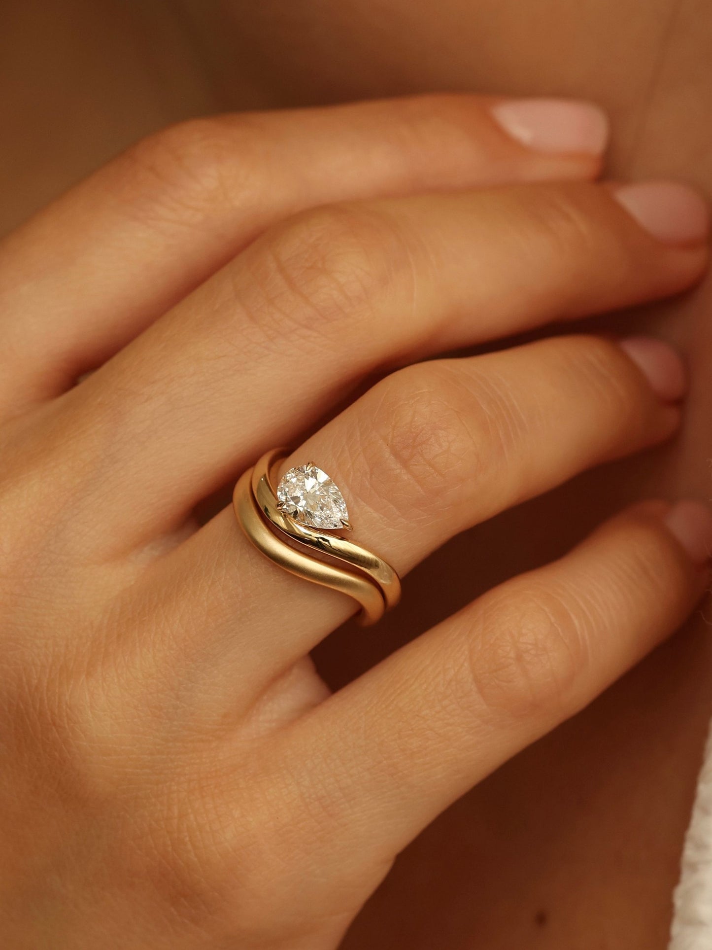 1 CT - 3 CT Pear Cut Lab grown Diamond Solitaire Engagement Ring