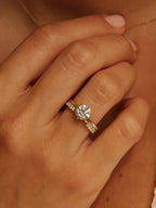 1.5 CT - 3.5 CT Round Cut Lab grown Diamond Solitaire Engagement Ring