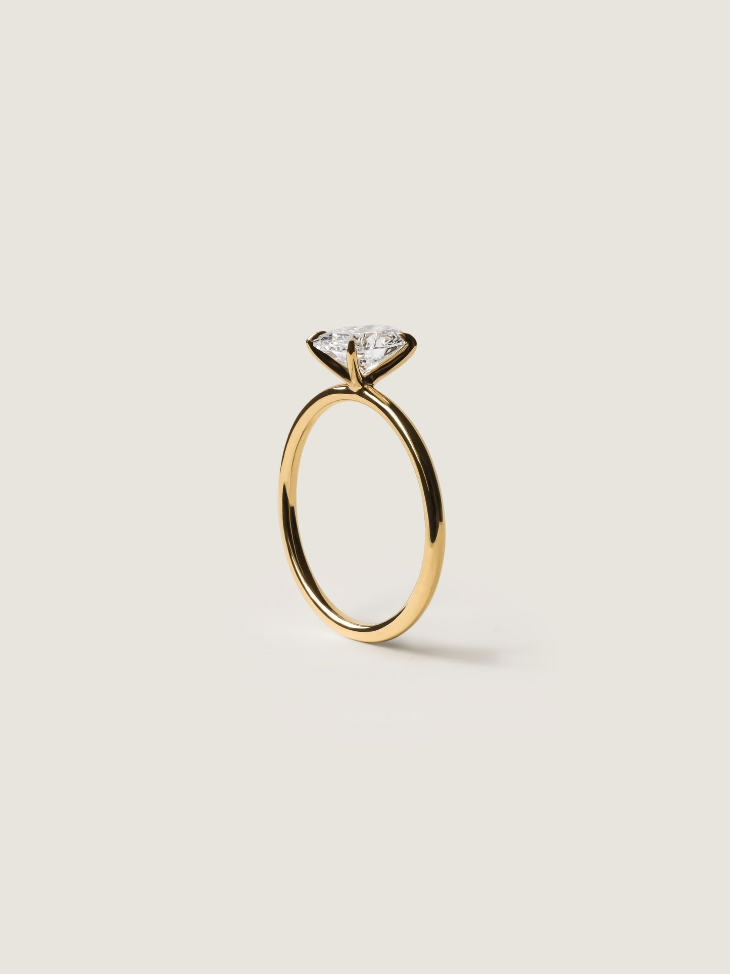 1 CT - 3 CT Oval Cut Lab grown Diamond Solitaire Engagement Ring