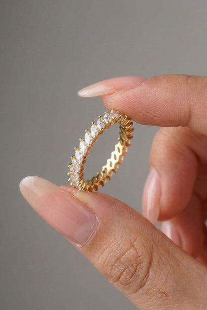 Marquise Moissanite Full Eternity Wedding Band