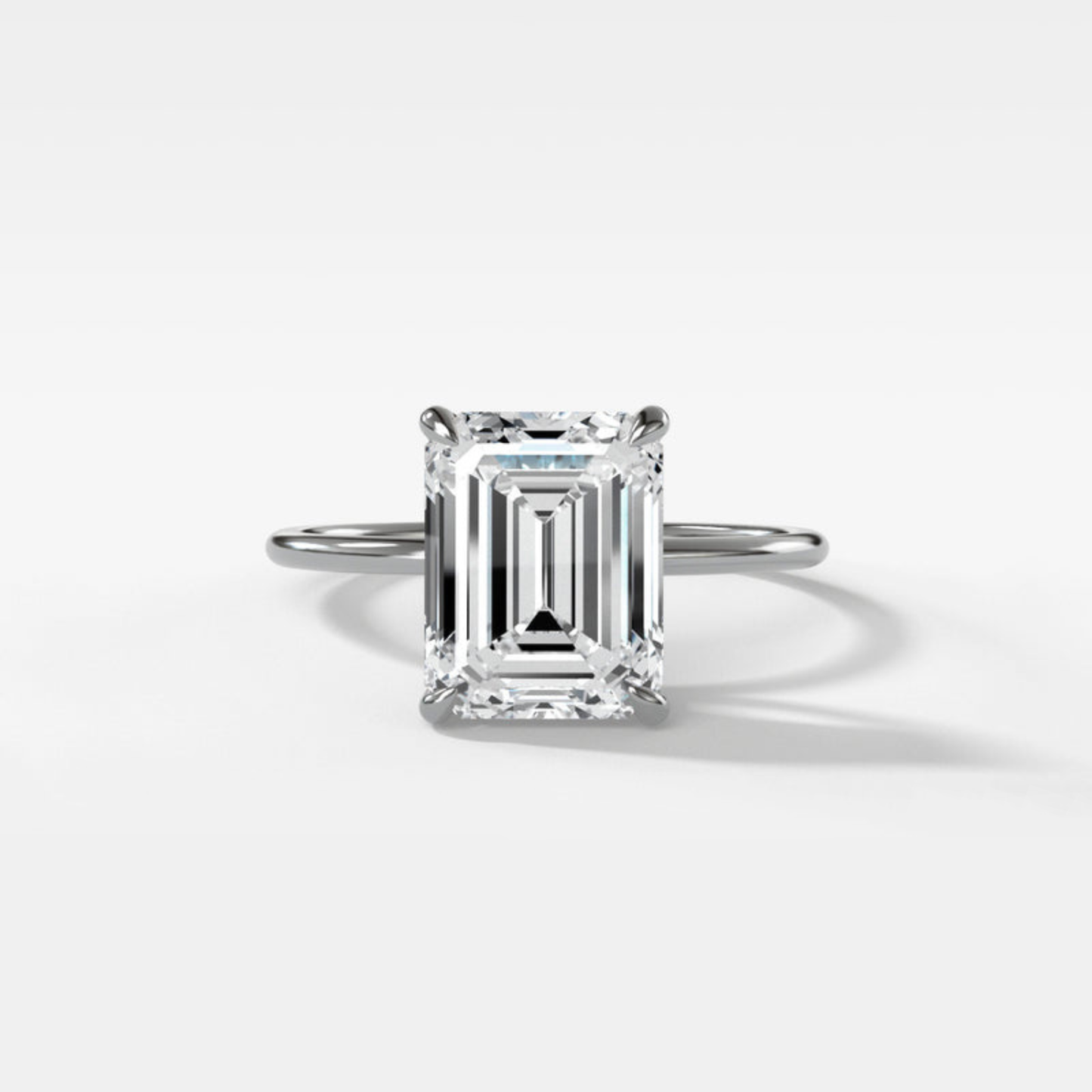 1 CT - 3 CT  Emerald Cut Lab grown Diamond Solitaire Engagement Ring