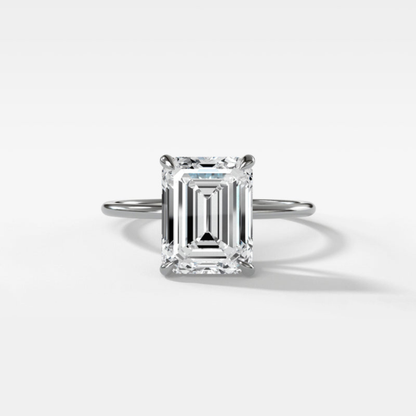 1 CT - 3 CT  Emerald Cut Lab grown Diamond Solitaire Engagement Ring