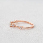 0.11 TCW Round Moissanite Scattered Wedding Band