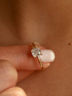 1 CT - 3 CT Cushion Cut Lab grown Diamond Solitaire Engagement Ring