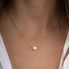 1.32 CT Oval Cut Moissanite Diamond Solitaire Pendant Necklace