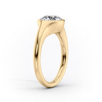 2 CT - 3 CT Oval Cut Flush Setting Moissanite Engagement Ring
