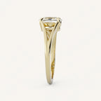 1 CT - 2 CT Oval Cut Lab grown Diamond Split Shank Solitaire Engagement Ring