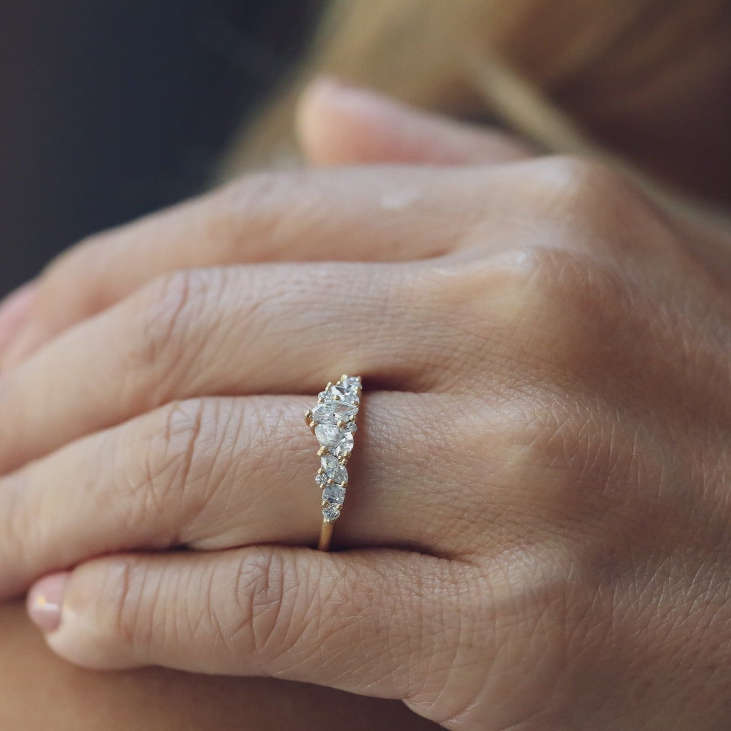 0.61 TCW Multi Shape CVD Diamond Wedding Band