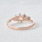 0.25 TCW Round Moissanite Cluster Wedding Band