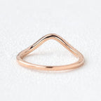 0.15 TCW Round Moissanite Half Eternity Curved Wedding Band