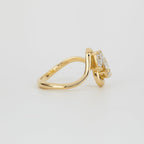 1.37 TCW Pear Cut Lab grown Diamond Two Stone Engagement Ring