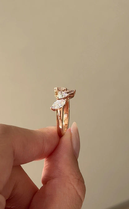 1.61 TCW Mix Fancy CVD Diamond Wedding Band