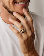 Plain Brushed Matte Wedding Band For Men