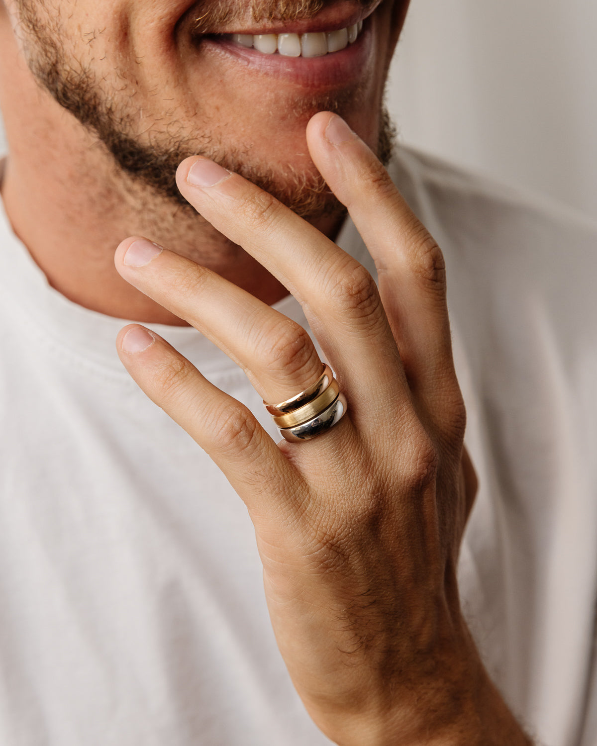 Plain Brushed Matte Wedding Band For Men