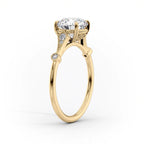 3 CT - 3.5 CT Pear Cut Milgrain Art Deco Style Moissanite Engagement Ring