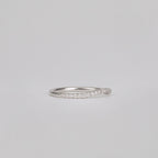 0.21 TCW Round CVD Diamond Curved Pave Wedding Band