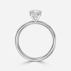 2 CT - 2.2 CT Oval Cut Solitaire Moissanite Engagement Ring