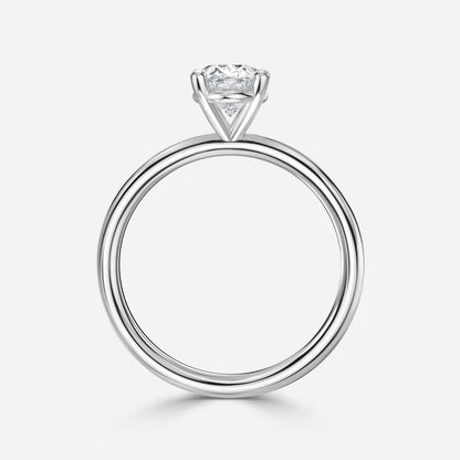 2 CT - 2.2 CT Oval Cut Solitaire Moissanite Engagement Ring