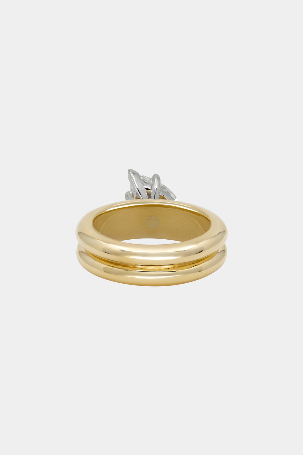 1.59 CT Pear Cut Lab grown Diamond Double Band Engagement Ring
