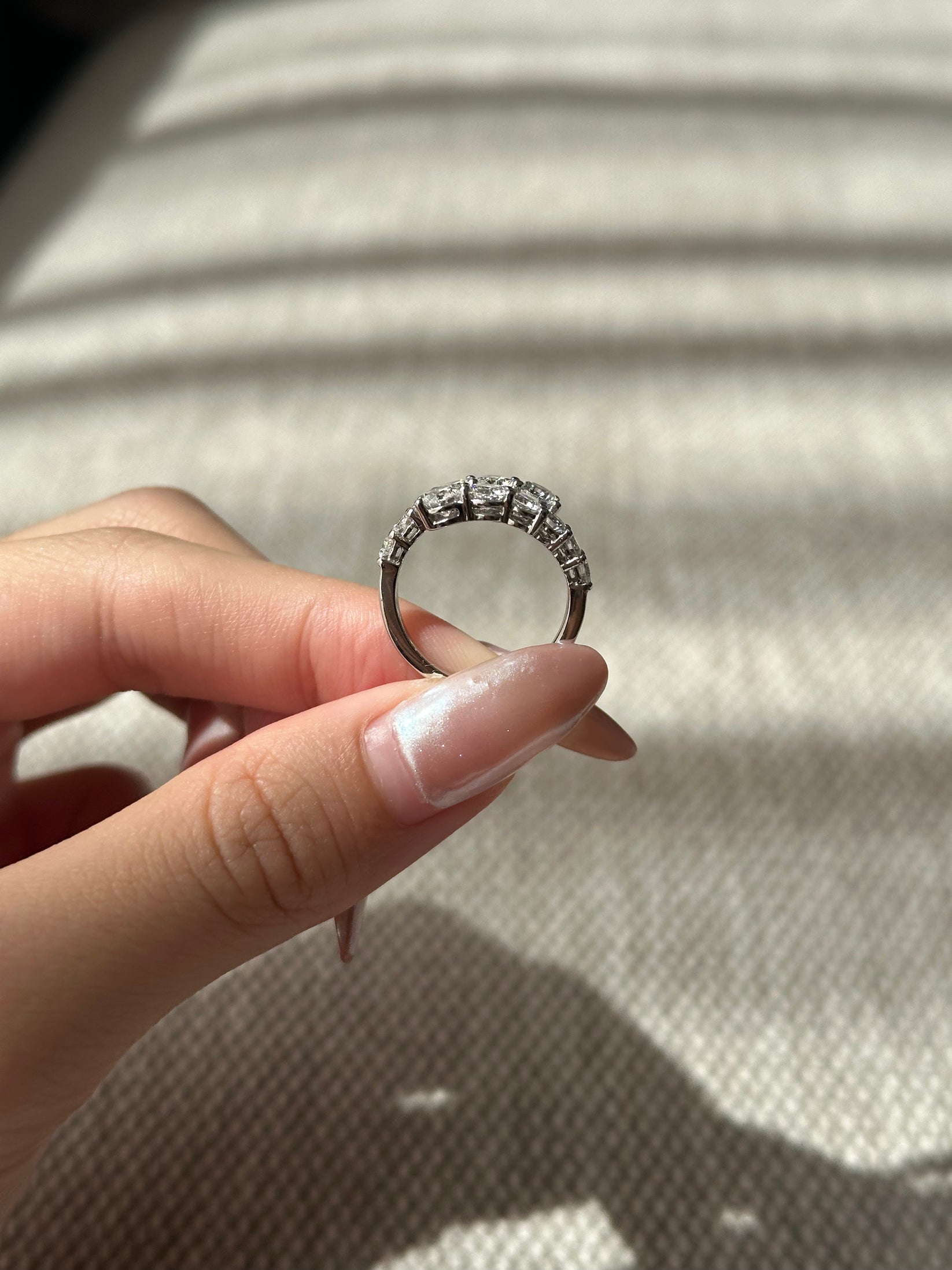 Round CVD Diamond Open Wedding Band