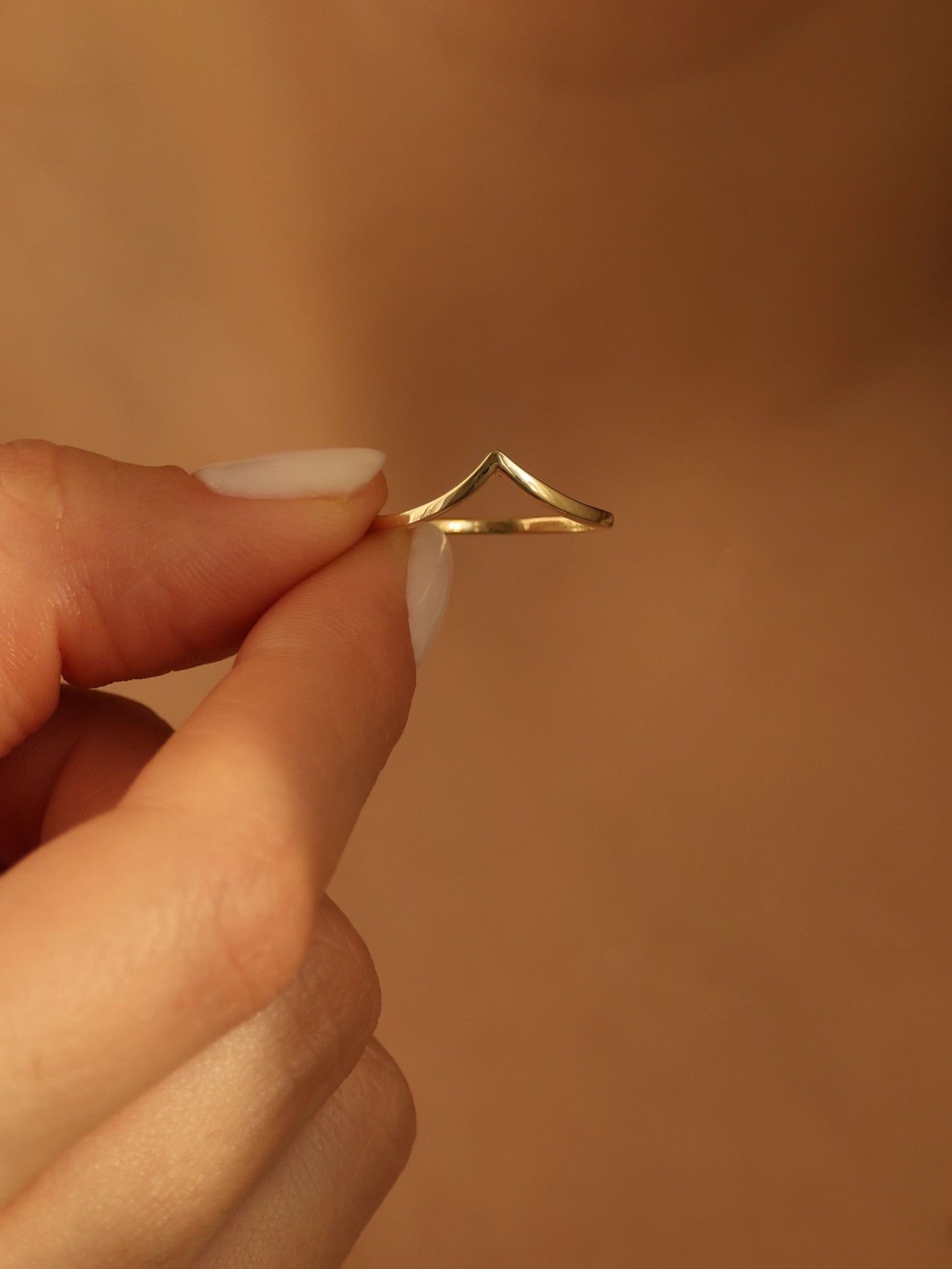 Chevron Plain Wedding Band