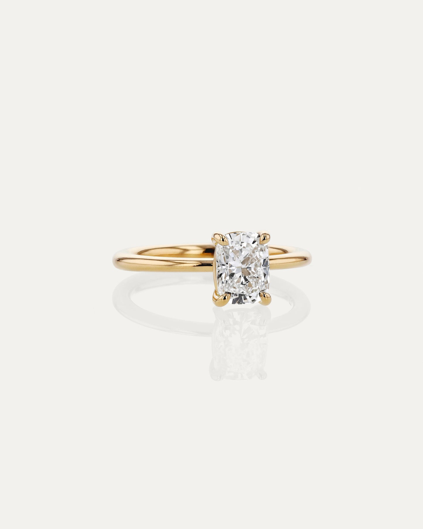 1 CT - 3 CT Elongated Cushion Cut Lab grown Diamond Solitaire Engagement Ring