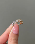 2.21 TCW Mix Fancy CVD Diamond Half Eternity Bezel Wedding Band